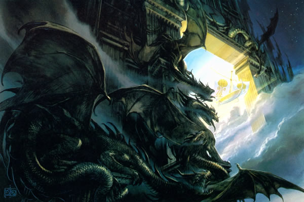 Glaurung and Nienor  Tolkien, Tolkien art, Fantasy dragon