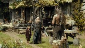 Bilbo and Gandalf meeting Beorn