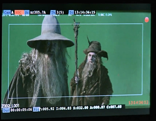 Gandalf and Radagast (behind the scenes)